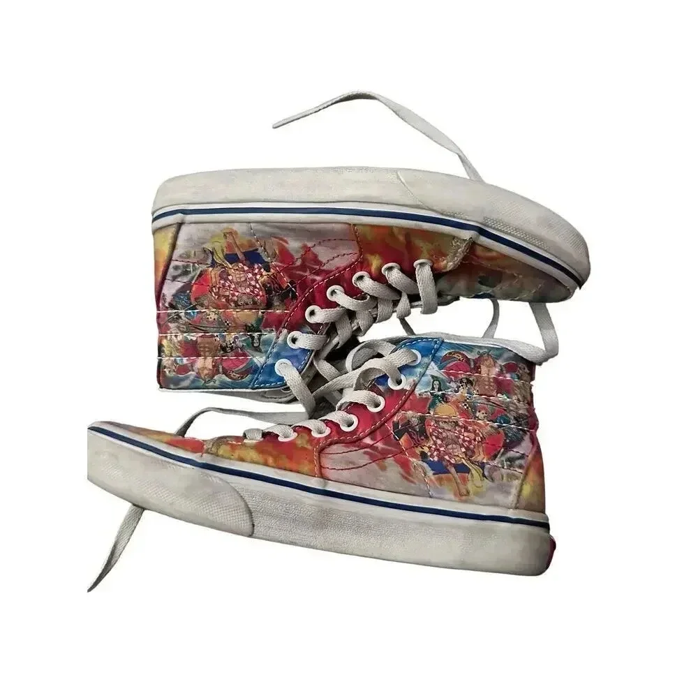 VANS Sk8-Hi Blue One Piece Punk Hazard Lace Up High Top Sneaker Shoes Size 1.5